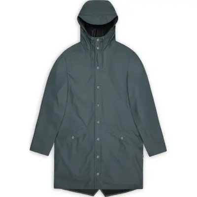 Rains Unisex Long Jacket Dark Grey
