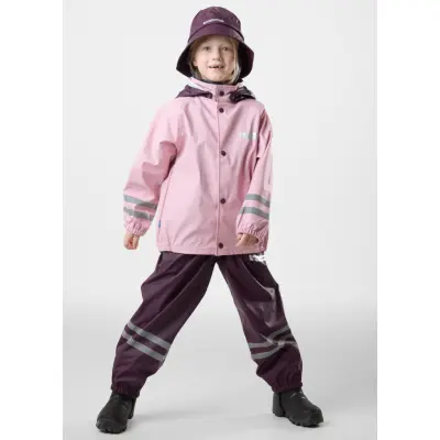 Rusk Rain Set Jr, Lt Pink/Plum, 150,  Byxor