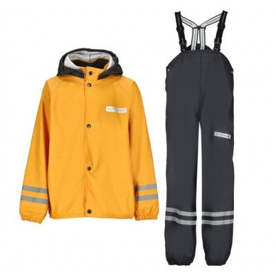 Rusk Rain Set Jr, Mustard Yellow/Charcoal, 150,  Byxor