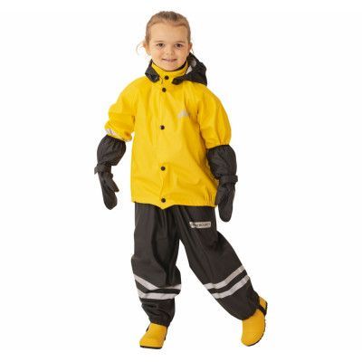 Rusk Rain Set Jr, Yellow/Black, 150,  Regnkläder