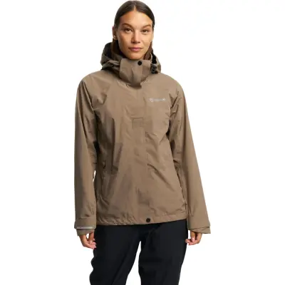 Tenson Women's Biscaya Storm Rain Jacket Brown