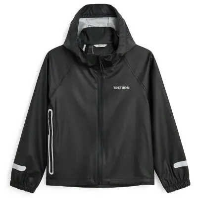 Tretorn Kids Packable Rainbreaker Set Black - 122/128