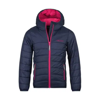 TROLLKIDS Eikefjord Jacket Girls Navy/Fireberry