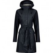 Women's Belted Raincoat Black