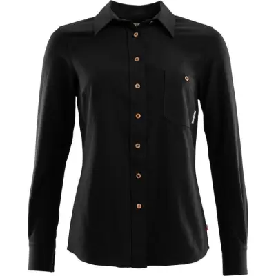 Aclima LeisureWool Woven Woolshirt Woman Jet Black