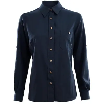 Aclima LeisureWool Woven Woolshirt Woman Navy Blazer