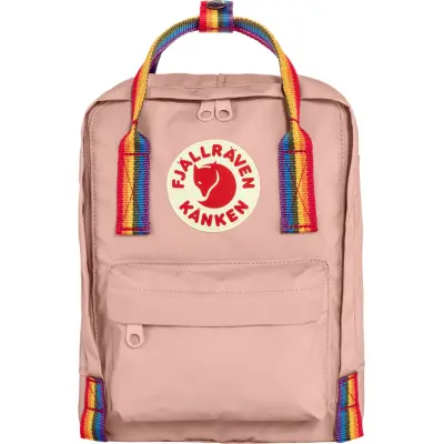 Fjällräven Kånken Rainbow Mini Chalk Rose-rainbow