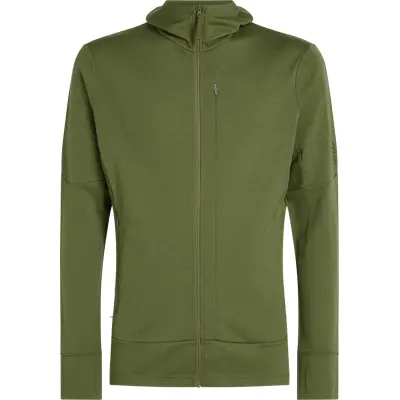 Icebreaker Men's Merino 260 Quantum Long Sleeve Zip Hoodie Sphagnum
