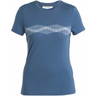 Icebreaker Women's Merino 150 Tech Lite III Short Sleeve Tee Mountain Lines Dawn