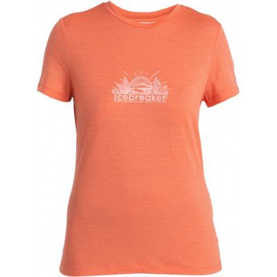 Icebreaker Women's Merino 150 Tech Lite III Short Sleeve Tee IB Grown Naturally Tang