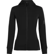 Icebreaker Women's Merino 260 Quantum Long Sleeve Zip Hoodie Black