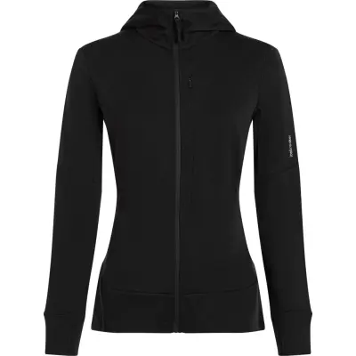 Icebreaker Women's Merino 260 Quantum Long Sleeve Zip Hoodie Black