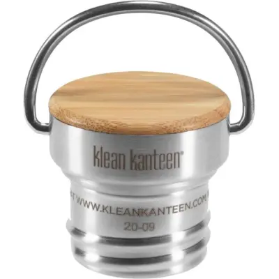 Klean Kanteen Bamboo Loop Cap (w/bale for Classic Bottles) Brushed Stainless