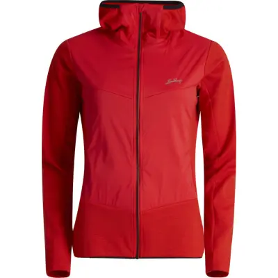 Lundhags Women's Padje Merino Block Hoodie  Lively Red