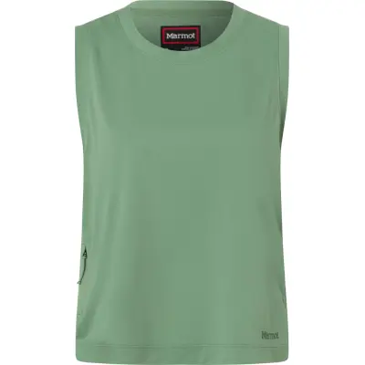 Marmot Women's Airexchange Upf 50 High Neck Tank Agate Green