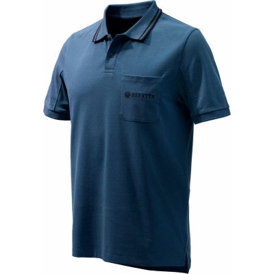 Beretta Men's Airmesh Polo Ss Blue Total Eclipse