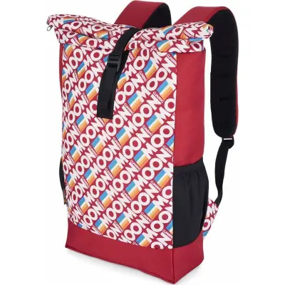 Moon Climbing Roll Top Back Pack Retro Stripe True Red