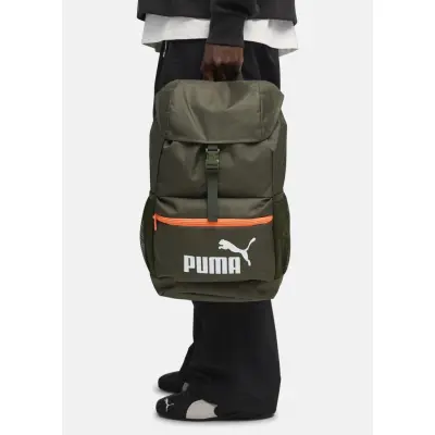 Puma Phase Hooded Backpack, Dark Olive-Glowing Red, Onesize,  Skolväskor