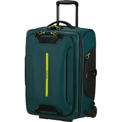 Samsonite Ecodiver Duffle with wheels 55cm backpack Dark Teal/Lime