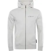 Sail Racing Men's Bowman Logo Zip Hood Light Grey Melange