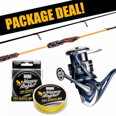 Daiwa Aird Pro Zander + Shimano Miravel haspelset med flätlina