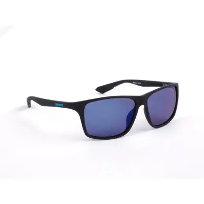 Shimano Eyewear Matte Black&Blue Mirror polariserade solglasögon