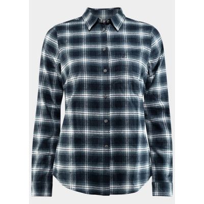 Övik Flannel Shirt W, Dark Navy, Xl,  Långärmade Skjortor