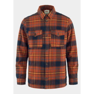 Övik Lite Padded Shirt M, Autumn Leaf-Dark Navy, 2xl,  Långärmade Skjortor