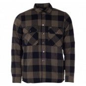 Övik Padded Shirt, Dark Olive, L, Långärmade Skjortor