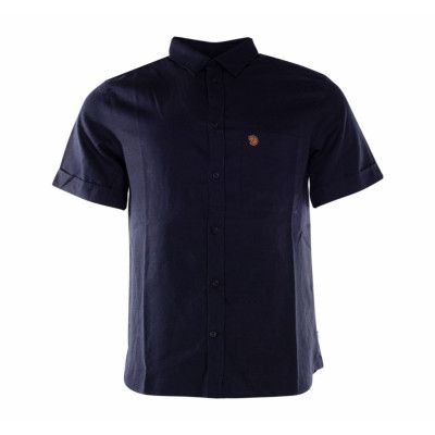 Övik Travel Shirt Ss M, Dark Navy, S,  Skjortor