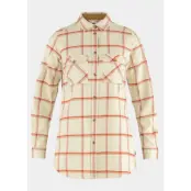 Övik Twill Shirt Ls W, Chalk White-Cabin Red, M,  Långärmade Skjortor