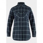 Övik Twill Shirt Ls W, Dark Navy-Steel Blue, Xl,  Långärmade Skjortor