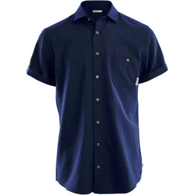 Aclima LeisureWool Short Sleeve Shirt Man Navy Blazer