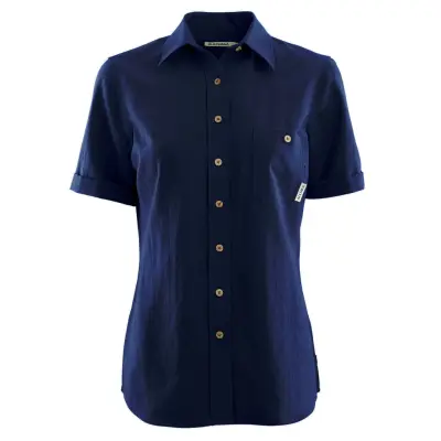 Aclima LeisureWool Short Sleeve Shirt W's Navy Blazer