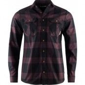Aclima Men's ReBorn Woolshirt Check Dark Grey/Bordeaux
