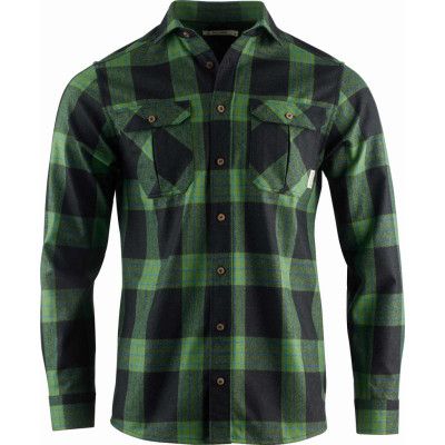 Aclima Men's ReBorn Woolshirt Check Dark Grey/Green