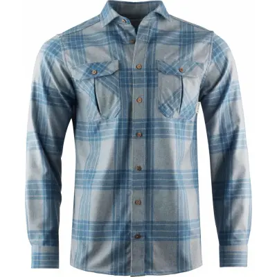 Aclima Men's ReBorn Woolshirt Check Light Grey/Jeans