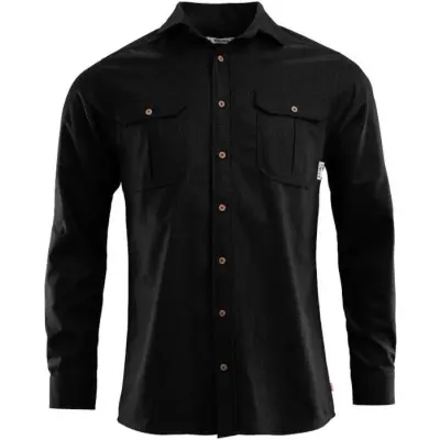 Aclima M's LeisureWool ReBorn Wool Shirt Dark Grey Melange