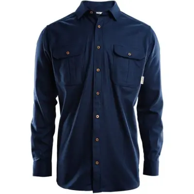 Aclima M's LeisureWool ReBorn Wool Shirt Navy Melange