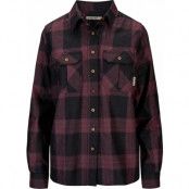 Aclima Women's ReBorn Woolshirt Check Dark Grey/Bordeaux