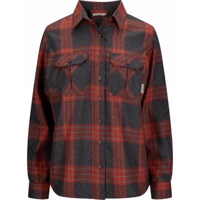 Aclima Women's ReBorn Woolshirt Check/Grey/Red