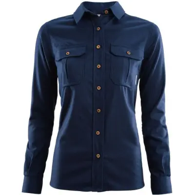 Aclima W's LeisureWool ReBorn Wool Shirt Navy Melange