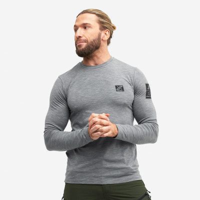 Adapt Long Sleeve Tee - Herr - Grey melange, Storlek:2XL - Herr>Tröjor>Skjortor&Långärmade Tröjor