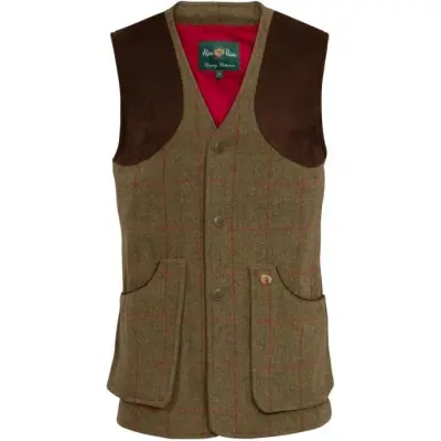 Alan Paine M's Combrook Tweed Shooting Waistcoat Sage