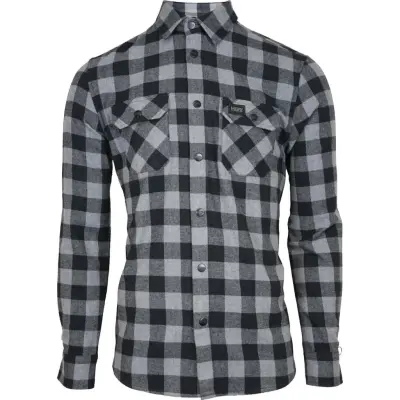 Avignon Unisex AFTER Hunt Flannel Shirt Grey/Black