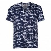 Bali Shirt S/S, Navy Shark, M,  Strandkläder
