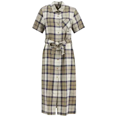Barbour Fern Dress Dress Navy Tartan