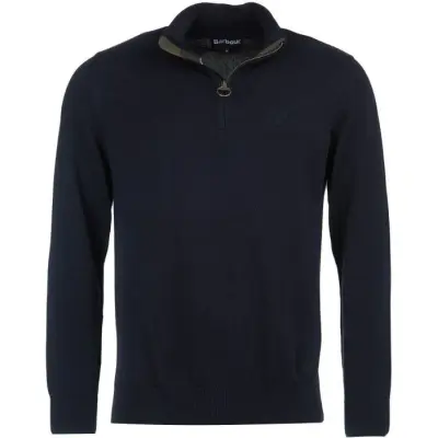 Barbour M's Cotton Half Zip Navy