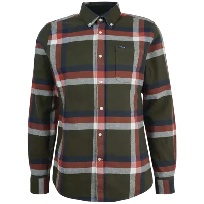 Barbour M's Folley Tailored Fit Olive