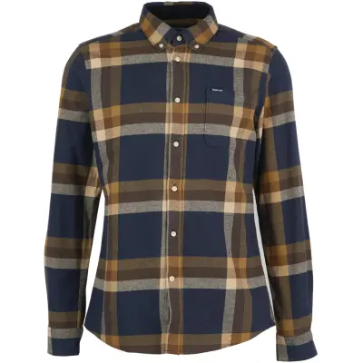 Barbour M's Folley Tailored Shirt Navy